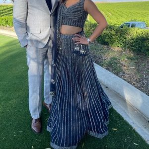 Stunning sequin Navy Lehenga !!